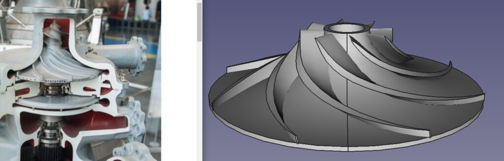 Screenshot of an early attempt at a Pump Impeller CAD Model. Do you think it looks "close enough" to one in an RL-10 Turbopump?